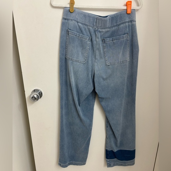 LOGO Lori Goldstein pull-on patch jeans - Picture 2 of 10